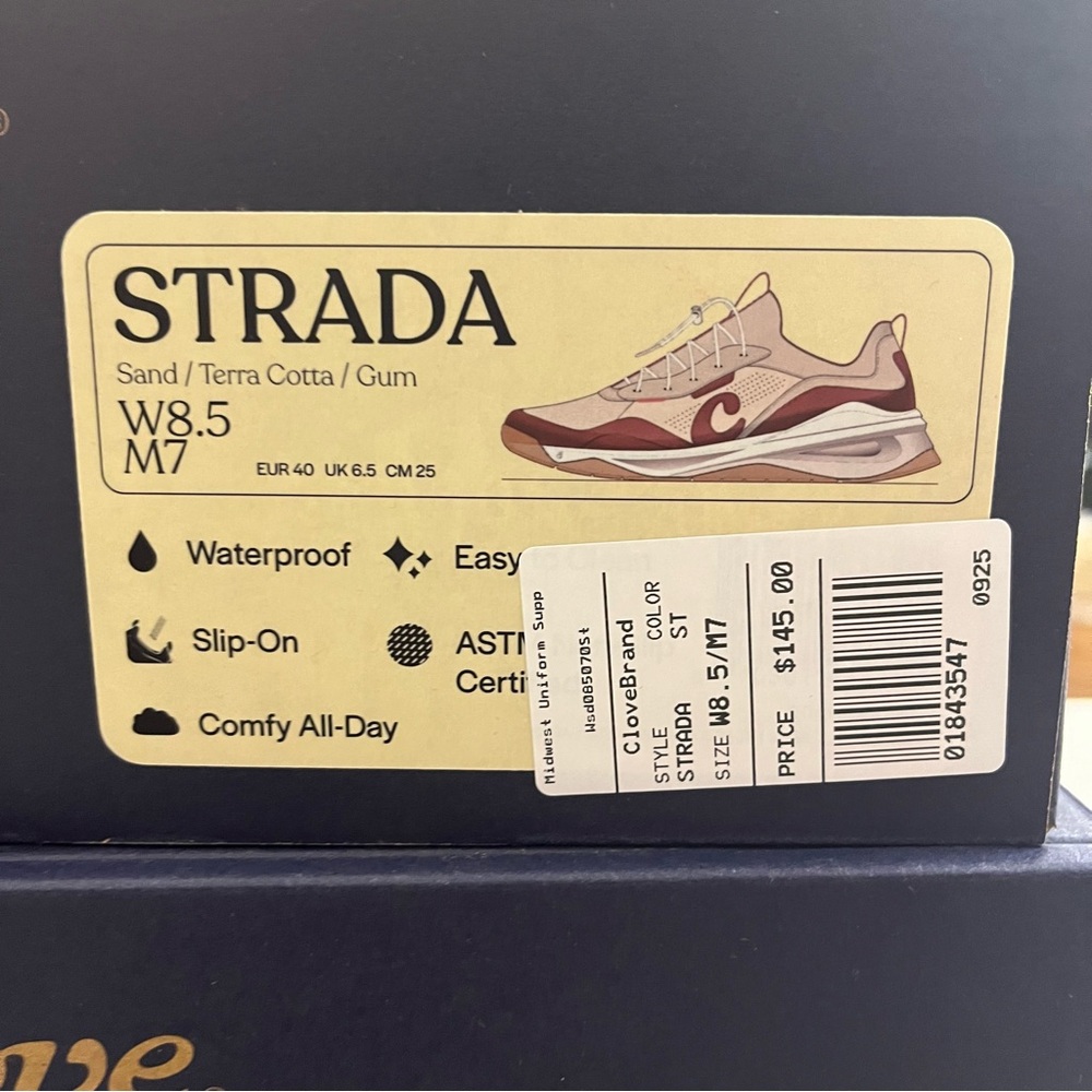 NIB Clove Strada Sneaker In Sand and Terra Cotta Multi Sizes - Picture 9 of 16